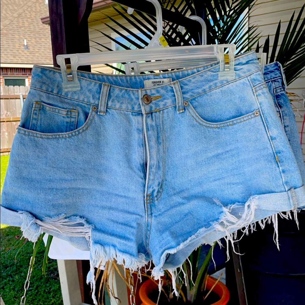 Forever 21 Distressed Jean Shorts